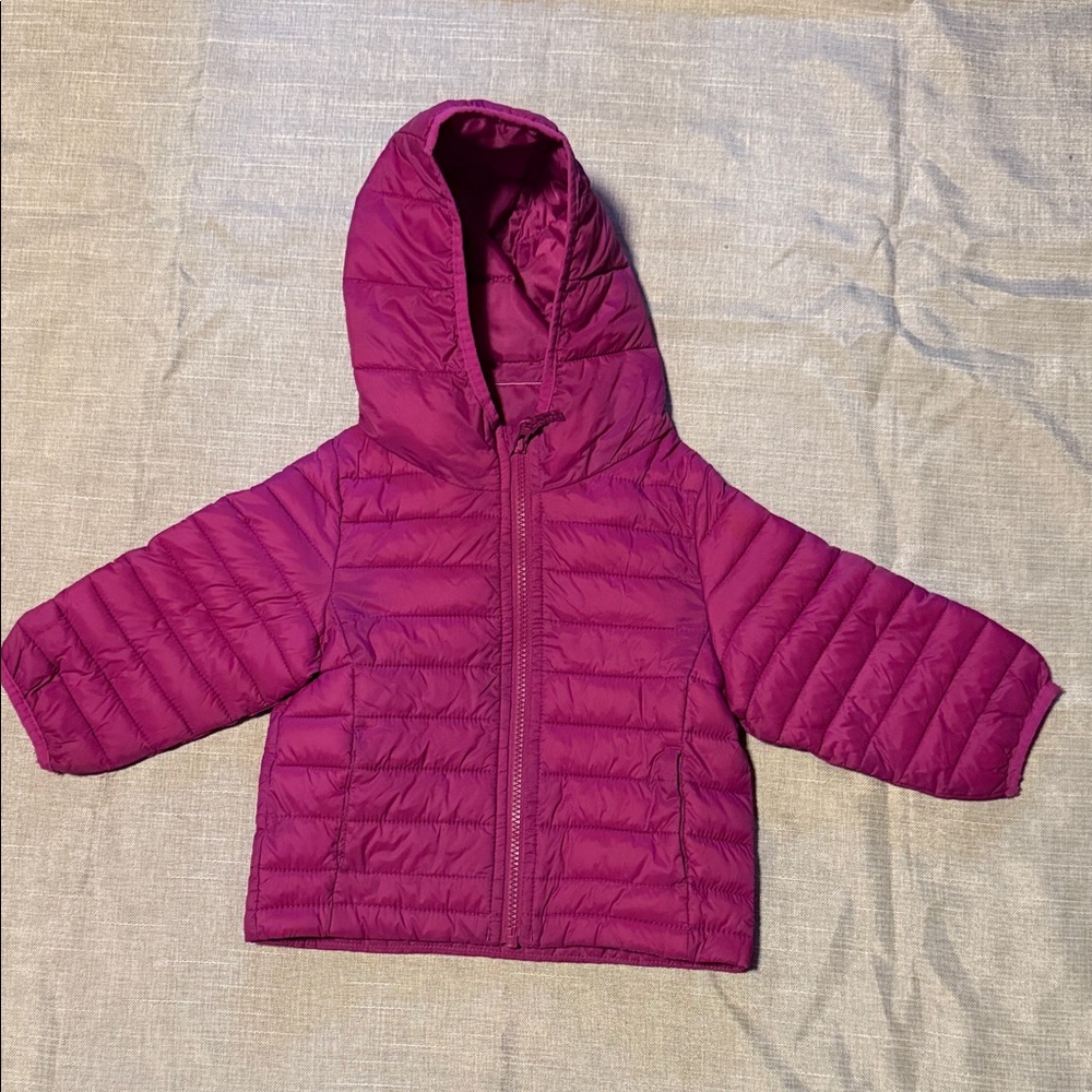 Jumping Beans Magenta Hooded Puffer Jacket